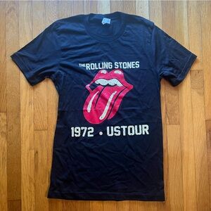 The Rolling Stones 1972 US Tour T shirt, Black, Small